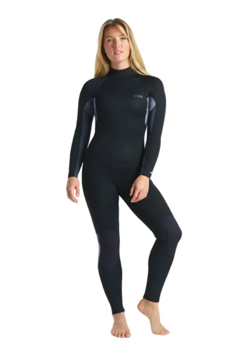 C-Skins Surflite 5:4:3 Women's GBS Back Zip Steamer Wetsuit Raven Black/Black Tie Dye